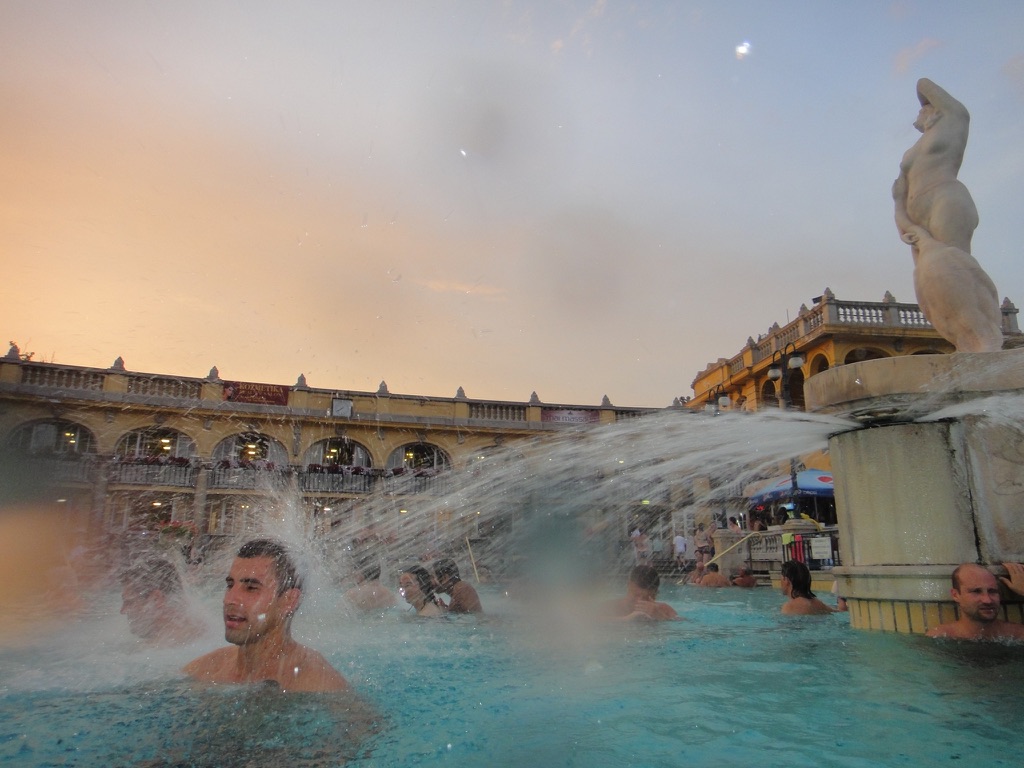 Outdoor pool at Széchenyi Thermal Bath